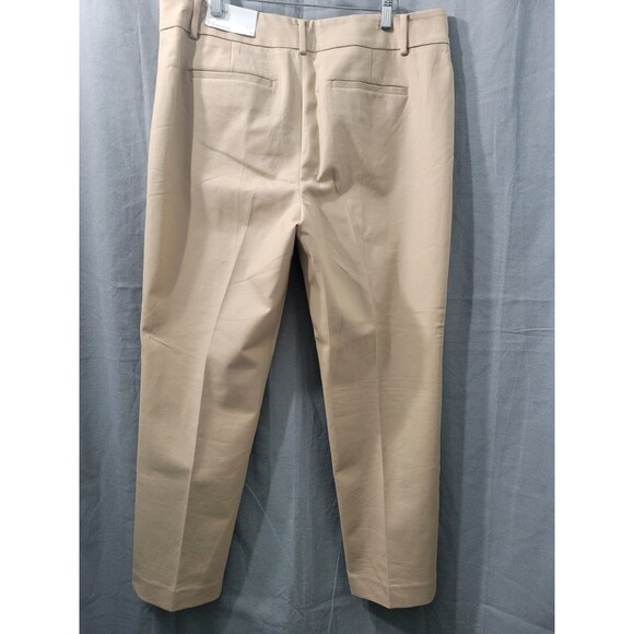 ANN TAYLOR The Ankle Pant Mid Rise Brown Light Slim leg  Size 12 - Picture 4 of 11